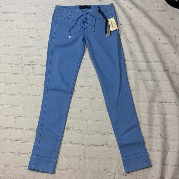 Juicy Couture Denim - JUICY COUTURE Skinny Jeans powder Blue Lace-Up women’s denim ankle pants NWT